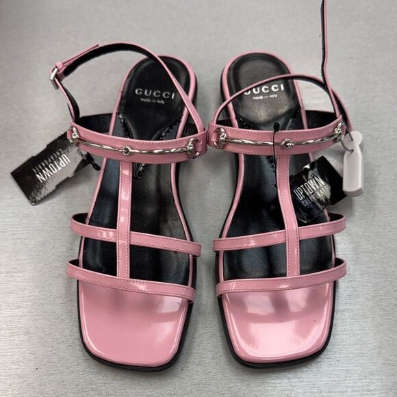 Gucci Women's Pink Strappy Sandals - Picture 1 of 6